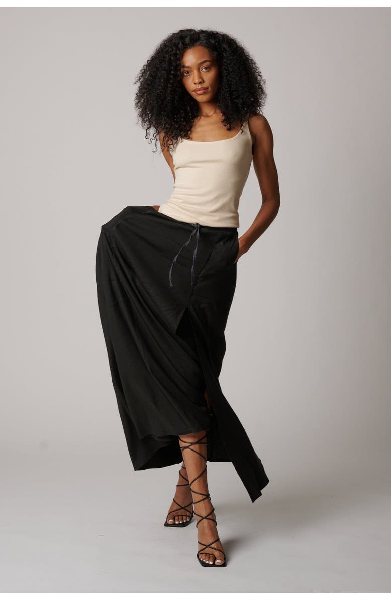 LEISURE LAB Sunset Flow Skirt, Alternate, color, Black