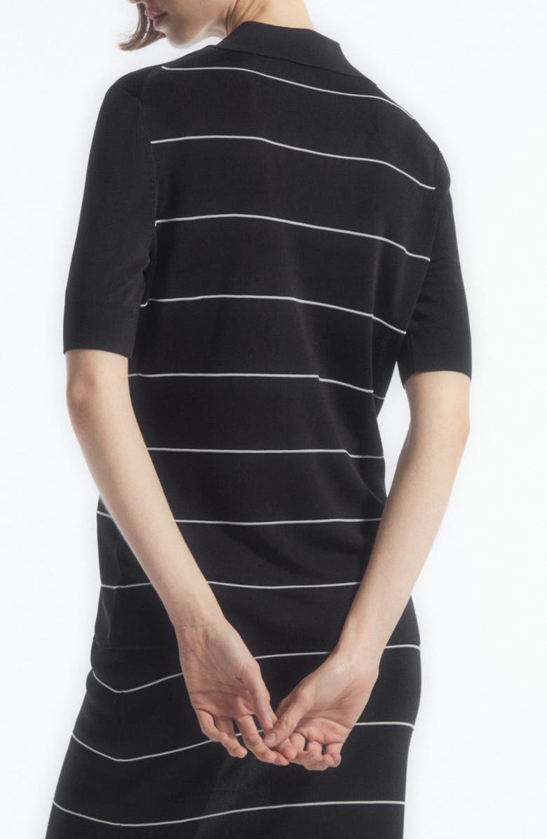 COS Stripe Polo Sweater, Alternate, color, 