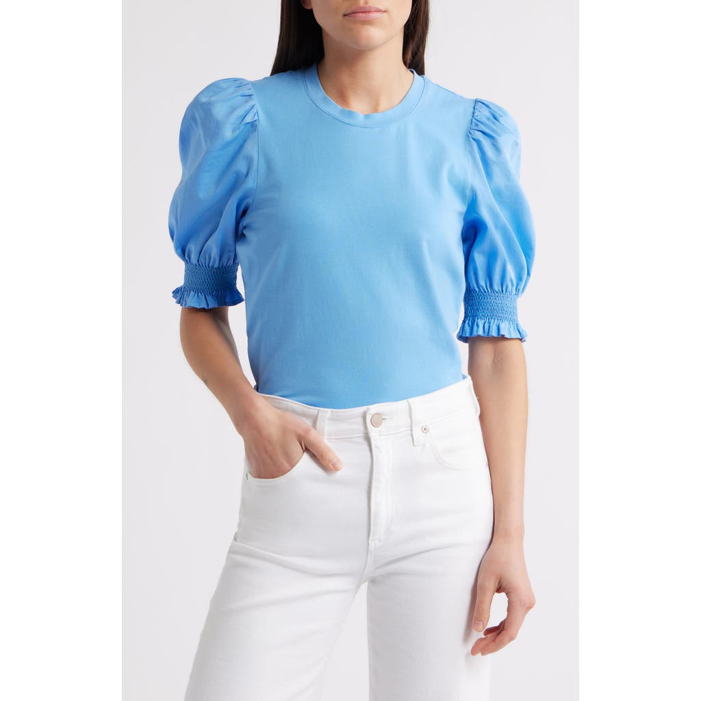 Love The Label Lali Solid Tee Top In Sky Blue