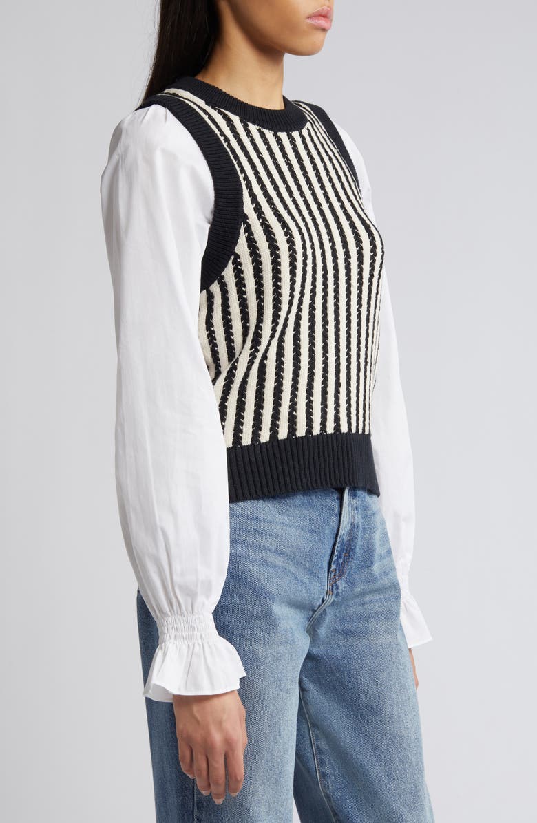 French Connection Moma Stripe Sweater Vest, Alternate, color,