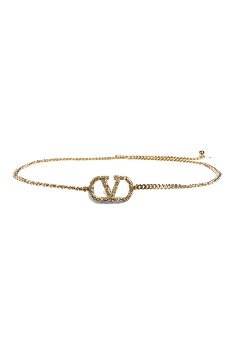 Signature VLOGO Chain Belt, Main, color, GOLD