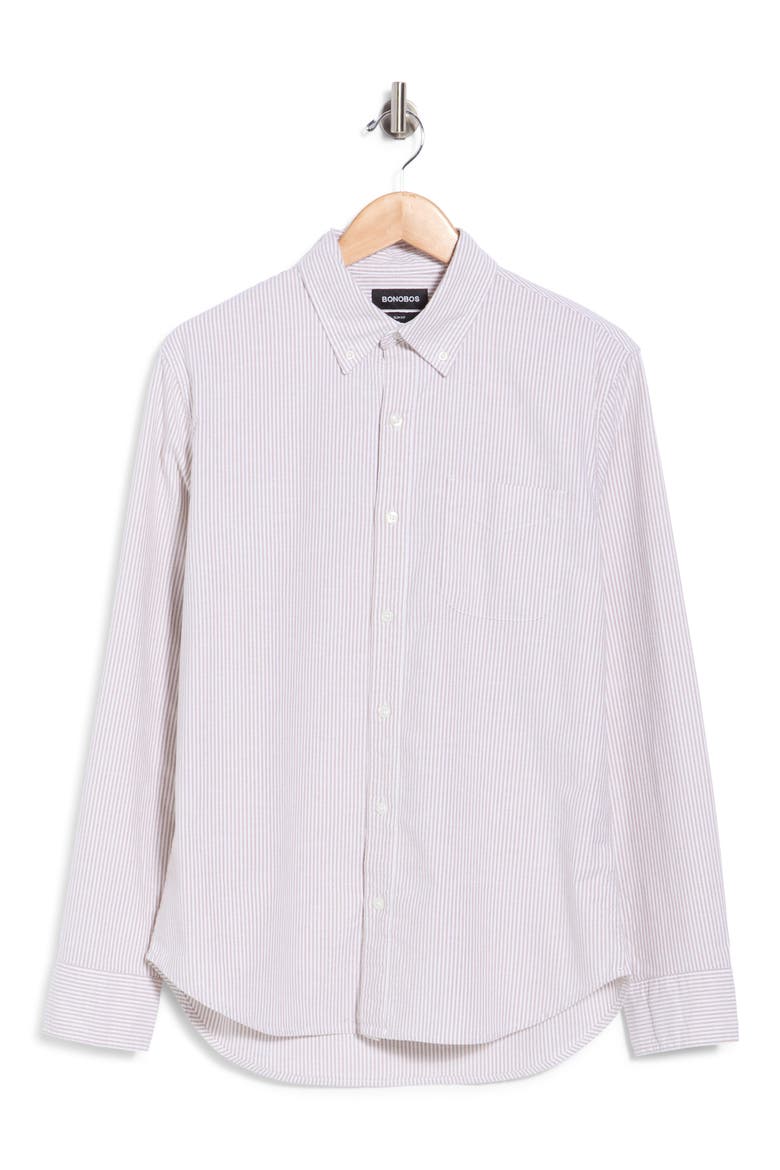 Slim Fit Stretch Oxford Shirt, Alternate, color, CHELSEA STRIPE C47