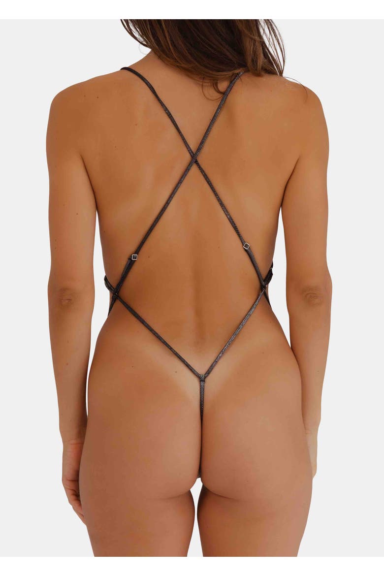 Splendour One Piece Swimsuit, Alternate, color, Silver