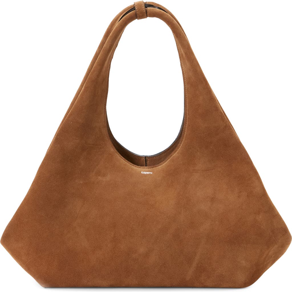 Coperni Folded Suede Tote In Brown