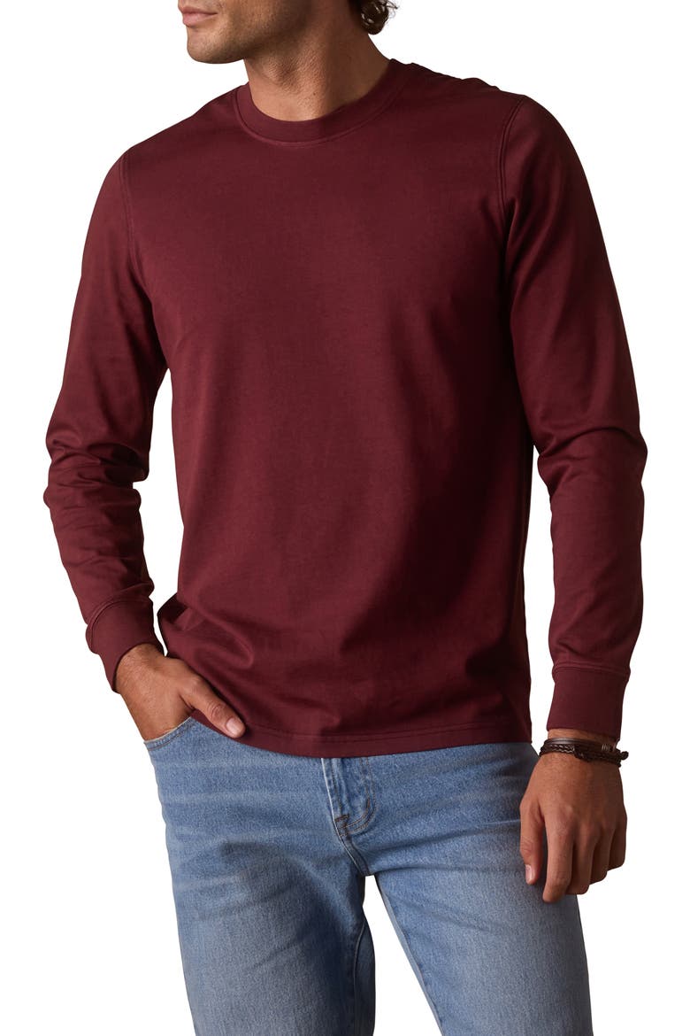 Lennox Cotton Long Sleeve T-Shirt, Main, color, PORT WINE
