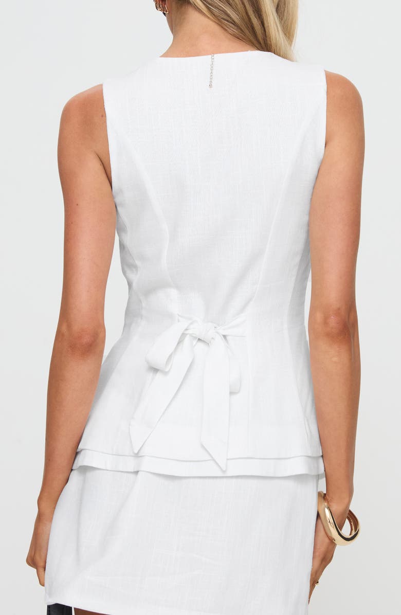 Princess Polly Springview Cotton & Linen Cutaway Vest, Alternate, color,