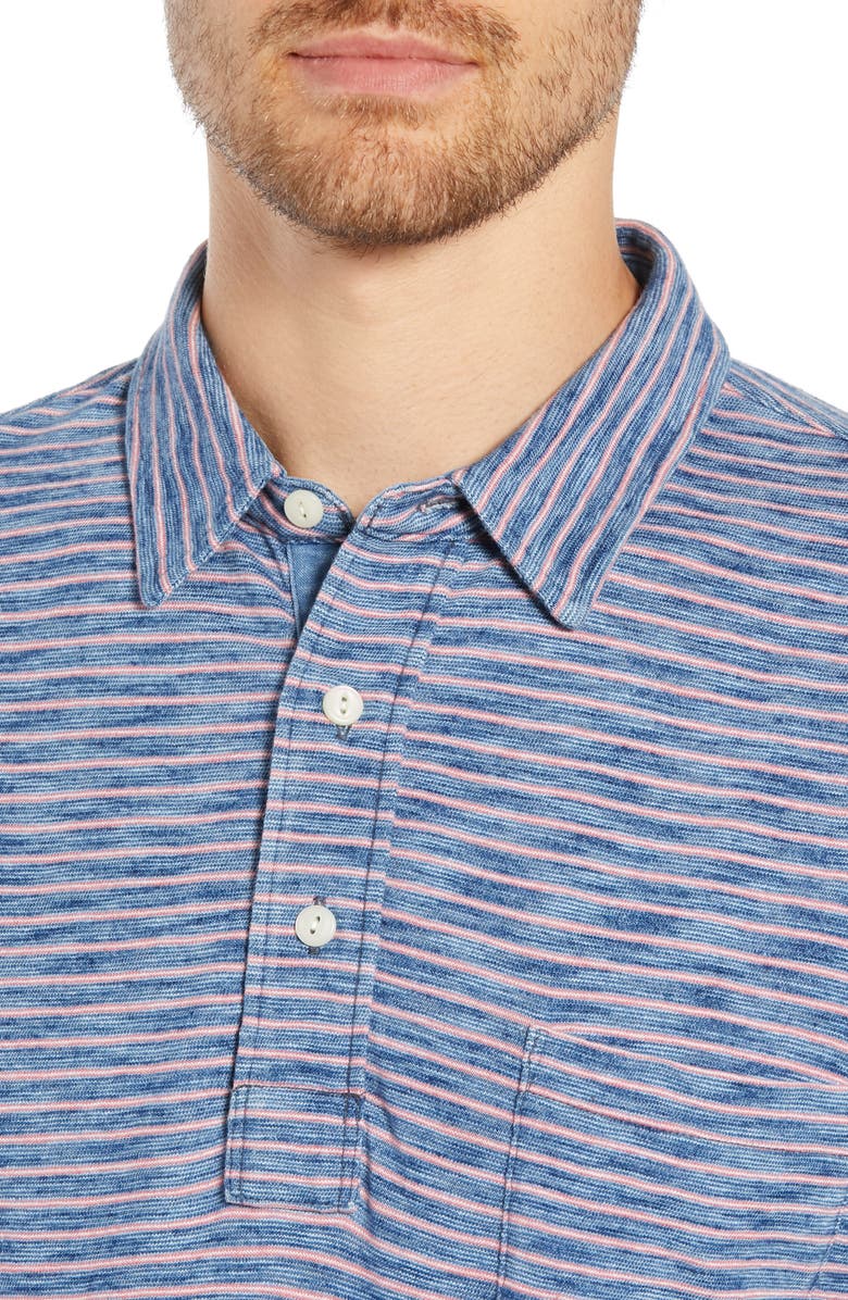 Faherty Feeder Stripe Jersey Polo, Alternate, color, 