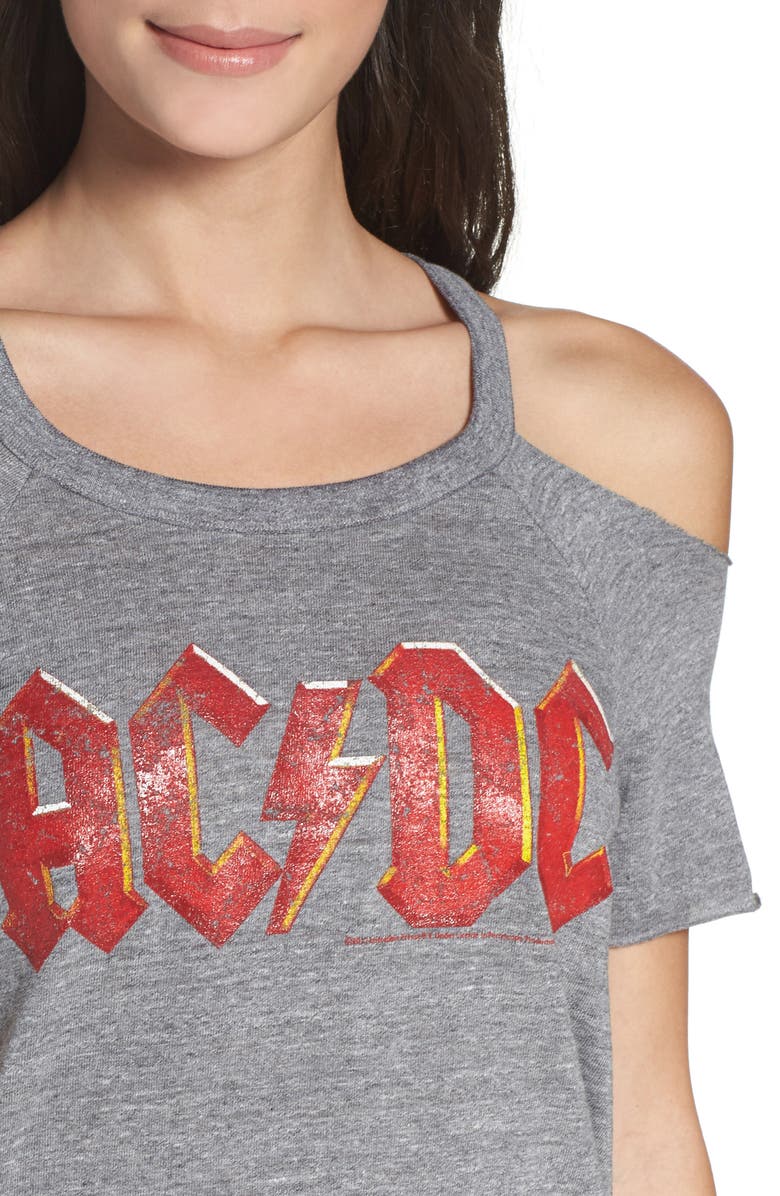 Chaser AC/DC Cold Shoulder Lounge Tee, Alternate, color,