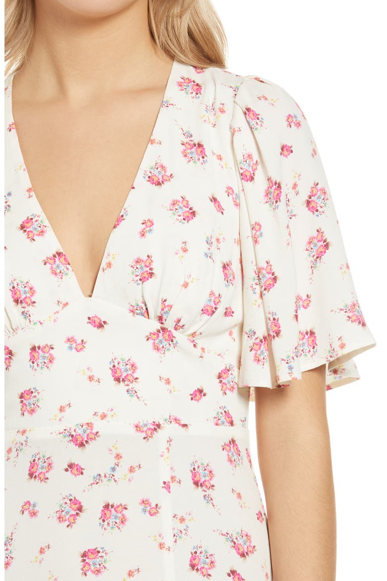 Zelda Open Back Midi Dress, Alternate, color, BLANC BLUSH FLORAL