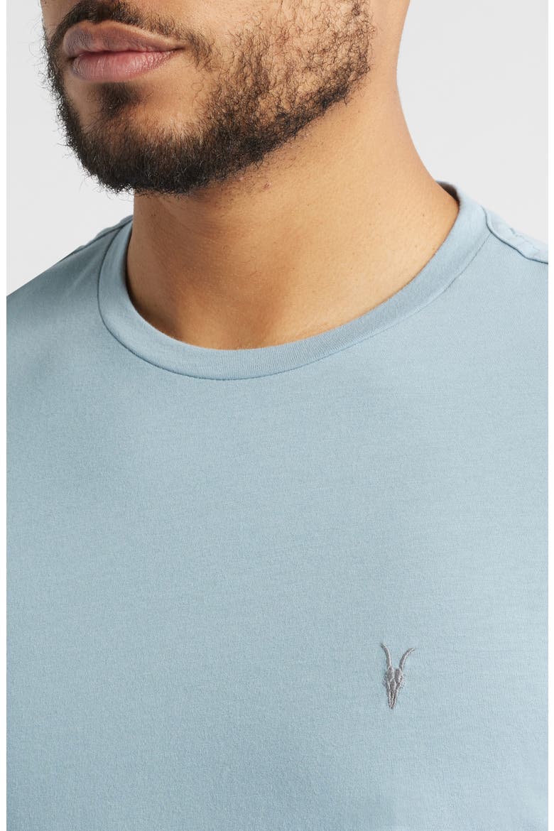 Brace Cotton T-Shirt, Alternate, color, STATIC BLUE