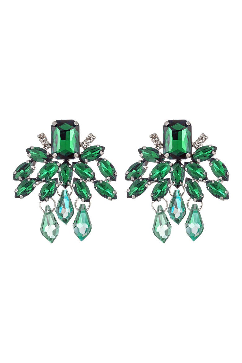 Cynthia Drop Earrings, Main, color, GREEN