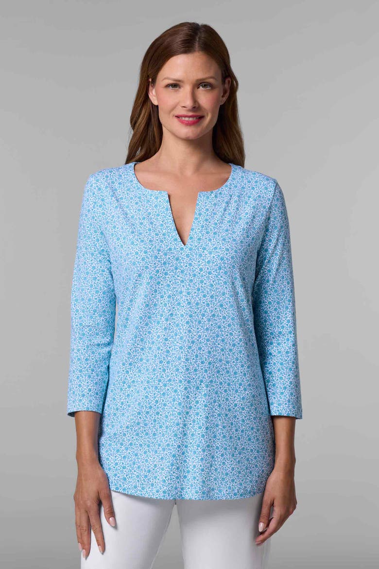 Women's St.Lucia Tunic Top with Long Sleeves, UPF 50+ Sun Protection, Alternate, color, Malibu Blue Shell