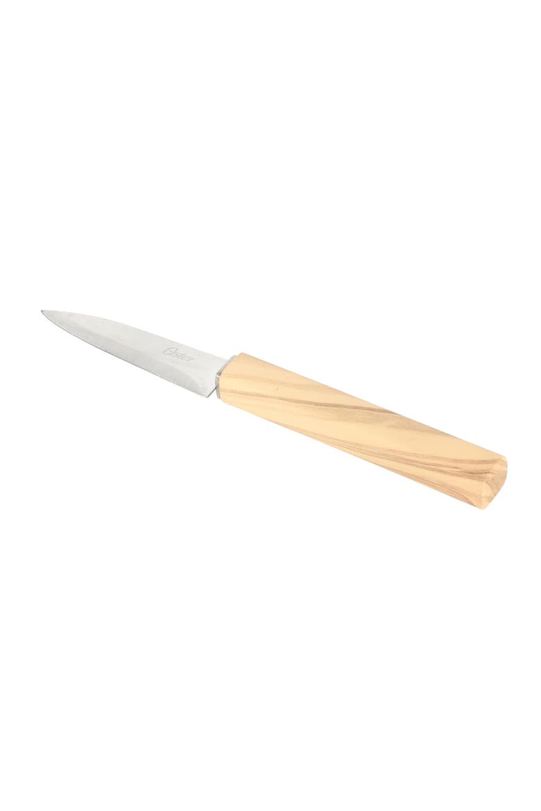 2 Piece Stainless Steel Cutlery Set Faux Wood Handles, Alternate, color, Brown
