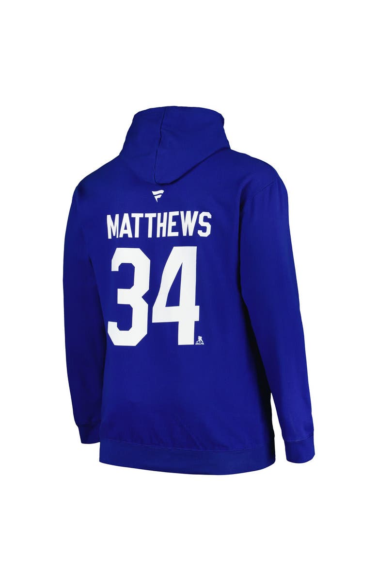 PROFILE Men's Profile Auston Matthews Blue Toronto Maple Leafs Big & Tall Name & Number Pullover Hoodie, Alternate, color, Blue