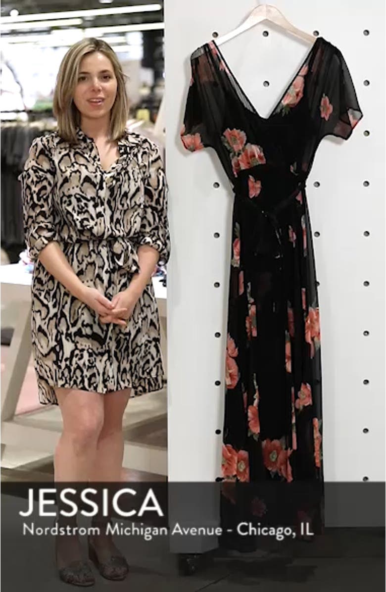 Surplice Tie Floral Maxi Dress, sales video thumbnail