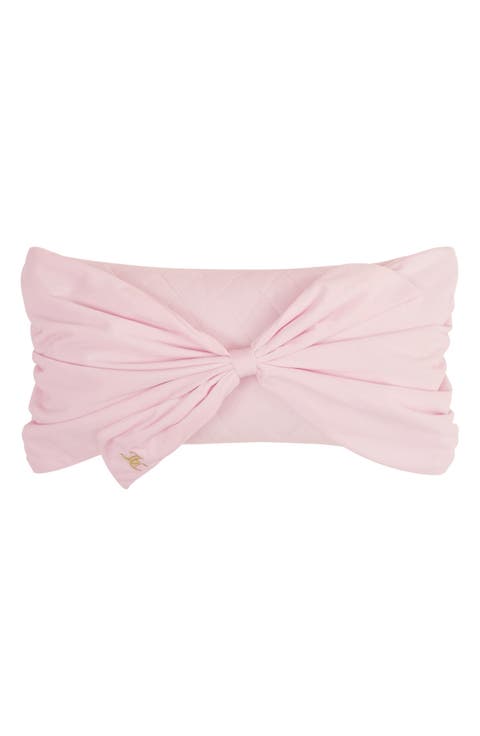 Velvet Bow Accent Pillow