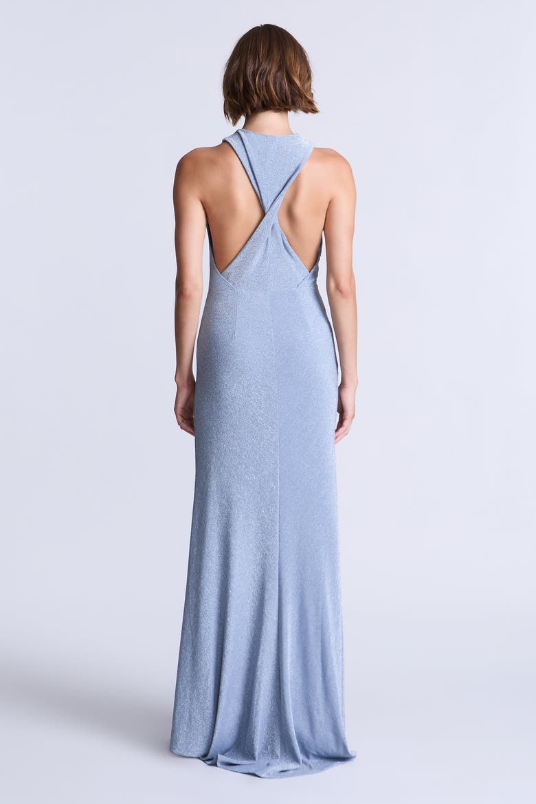 Knit Demi Gown, Alternate, color, Wedgewood Blue