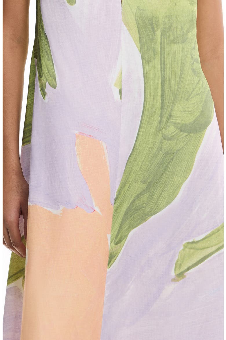 Malina Floral Print Halter Dress, Alternate, color, STAMPED POPPY