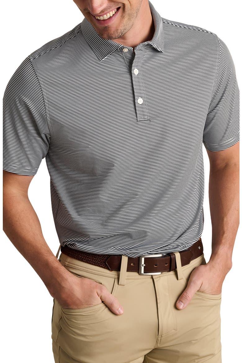 Drive Time Performance Polo, Main, color, TRUE NAVY/ WHITE STRIPE