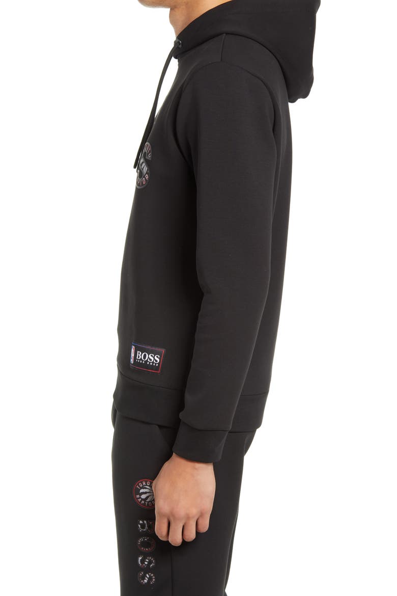 x NBA Wbounce 2 Toronto Raptors Logo Hooded Sweatshirt, Alternate, color, CHARCOAL