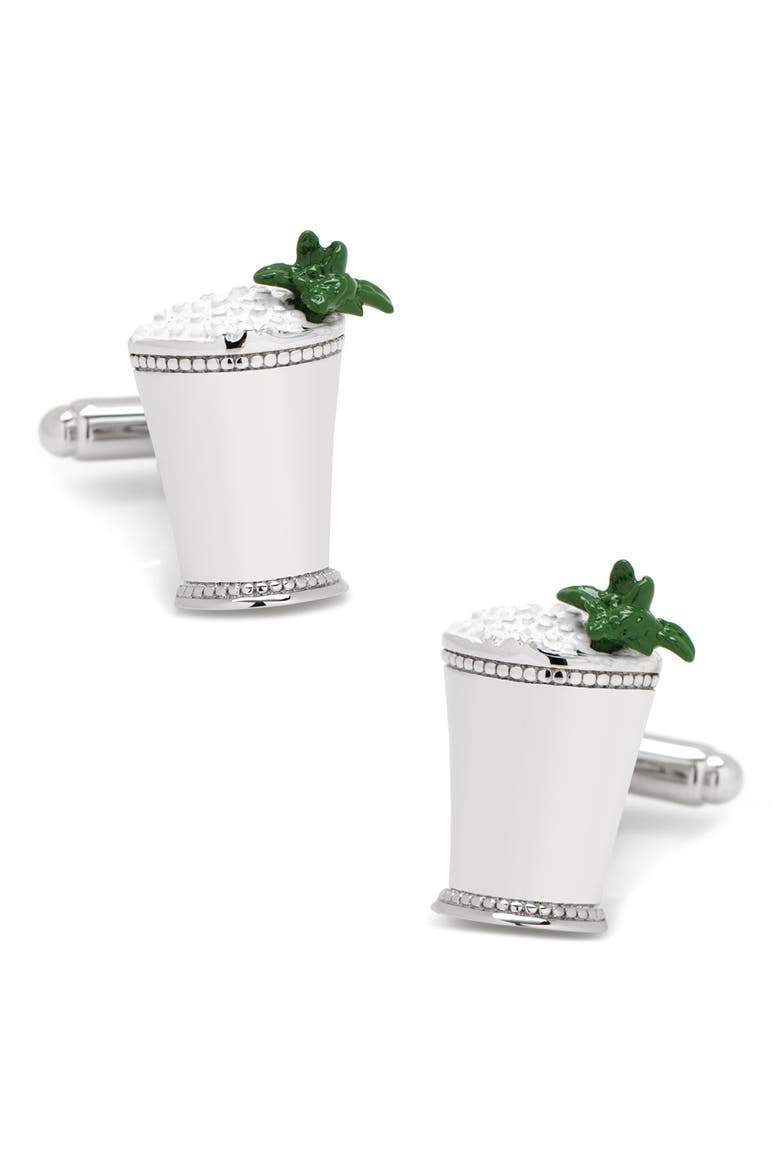 Mint Julep Cuff Links, Main, color, SILVER