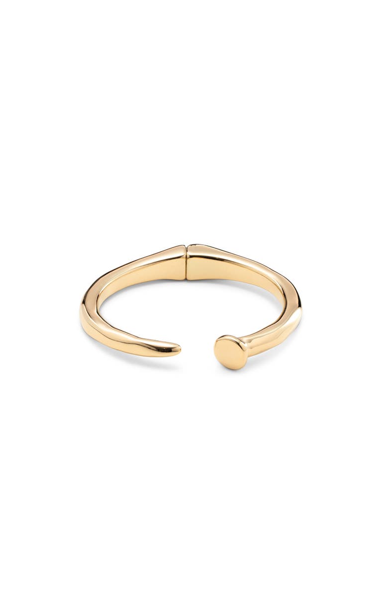 UNODE50 Bent Nail Bangle, Main, color, Gold