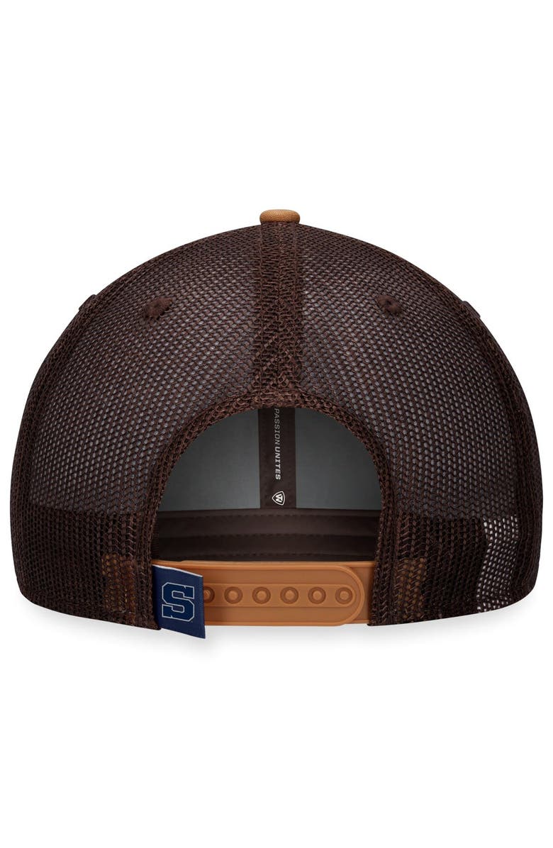 TOP OF THE WORLD Men's Top of the World Khaki Penn State Nittany Lions Strive Trucker Adjustable Hat, Alternate, color, 