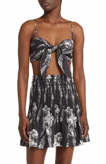 AllSaints Riah Mia Bandeau Linen Crop Camisole Top
