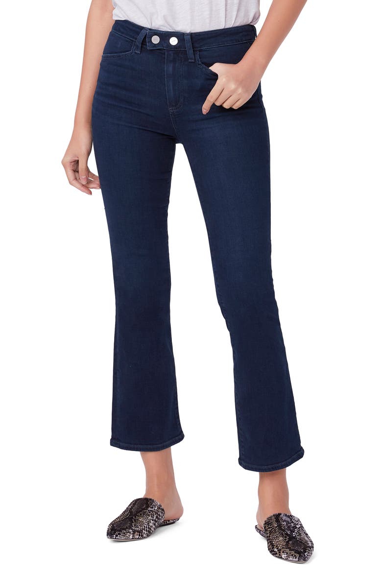 Claudine Double Button High Waist Ankle Flare Jeans, Main, color, CARDEN
