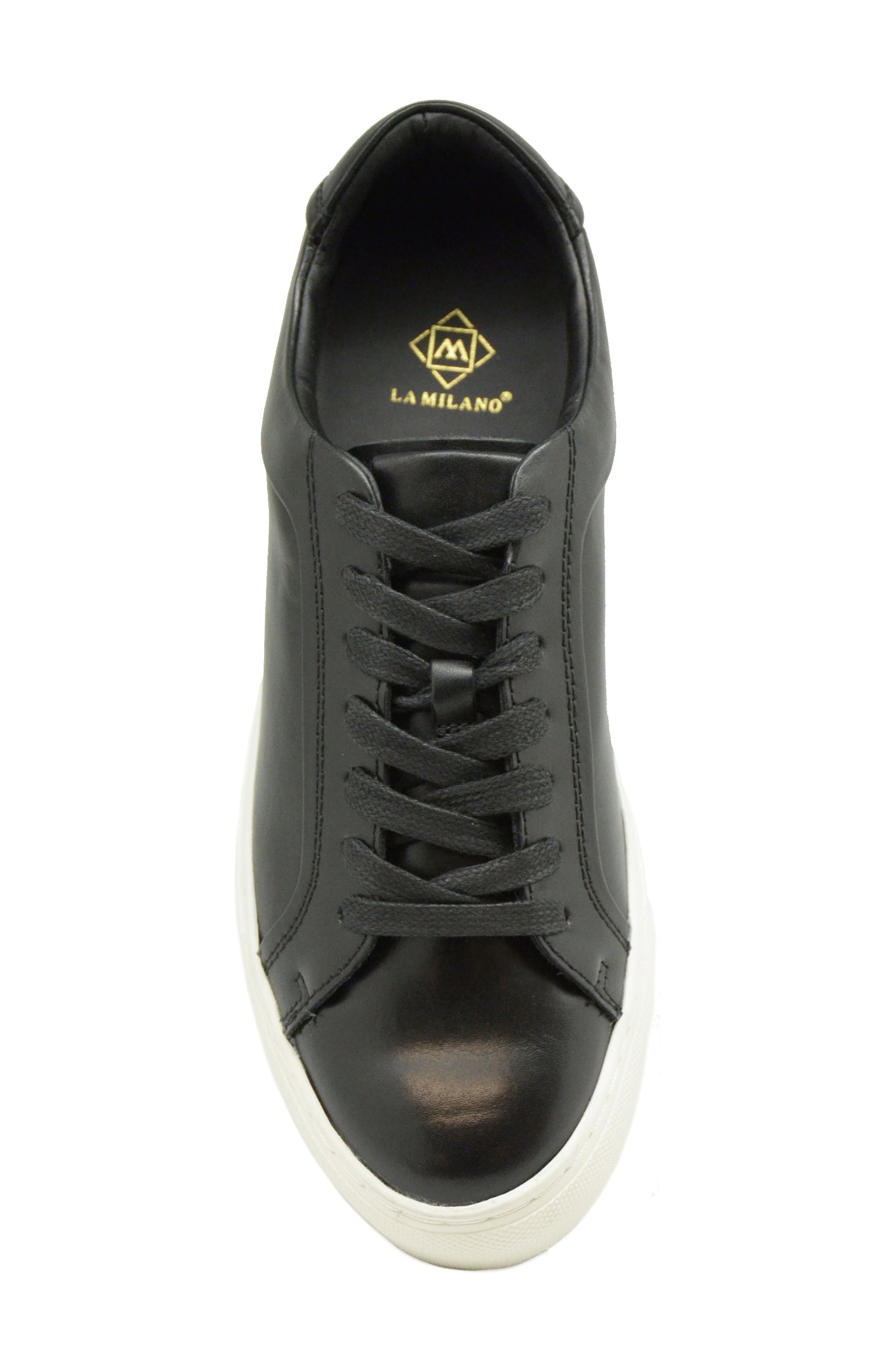 La Milano Teo Low Top Sneaker, Alternate, color, Black