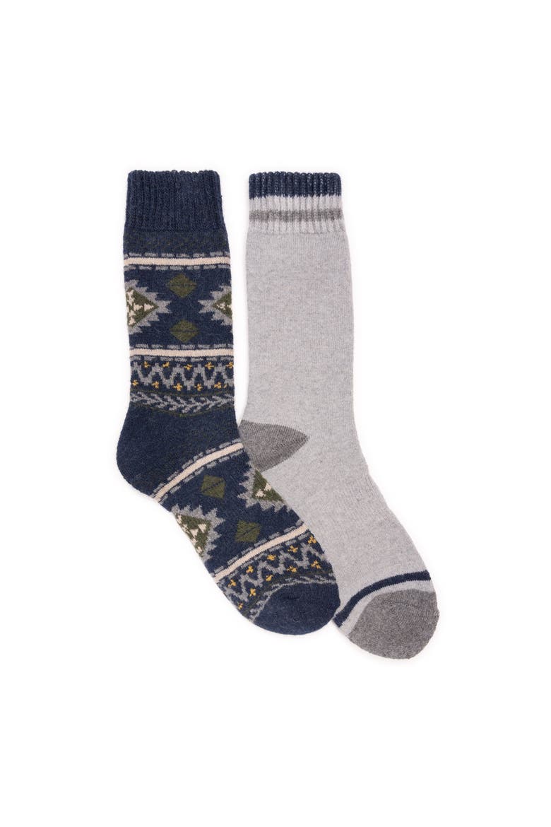 Wool Blend Socks 2 Pair Pack, Alternate, color, Ebony/Dark Grey Heather