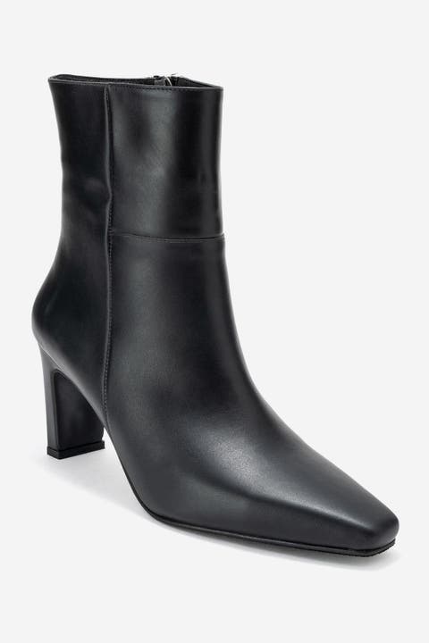 Kyoto Leather Block Heel Boot