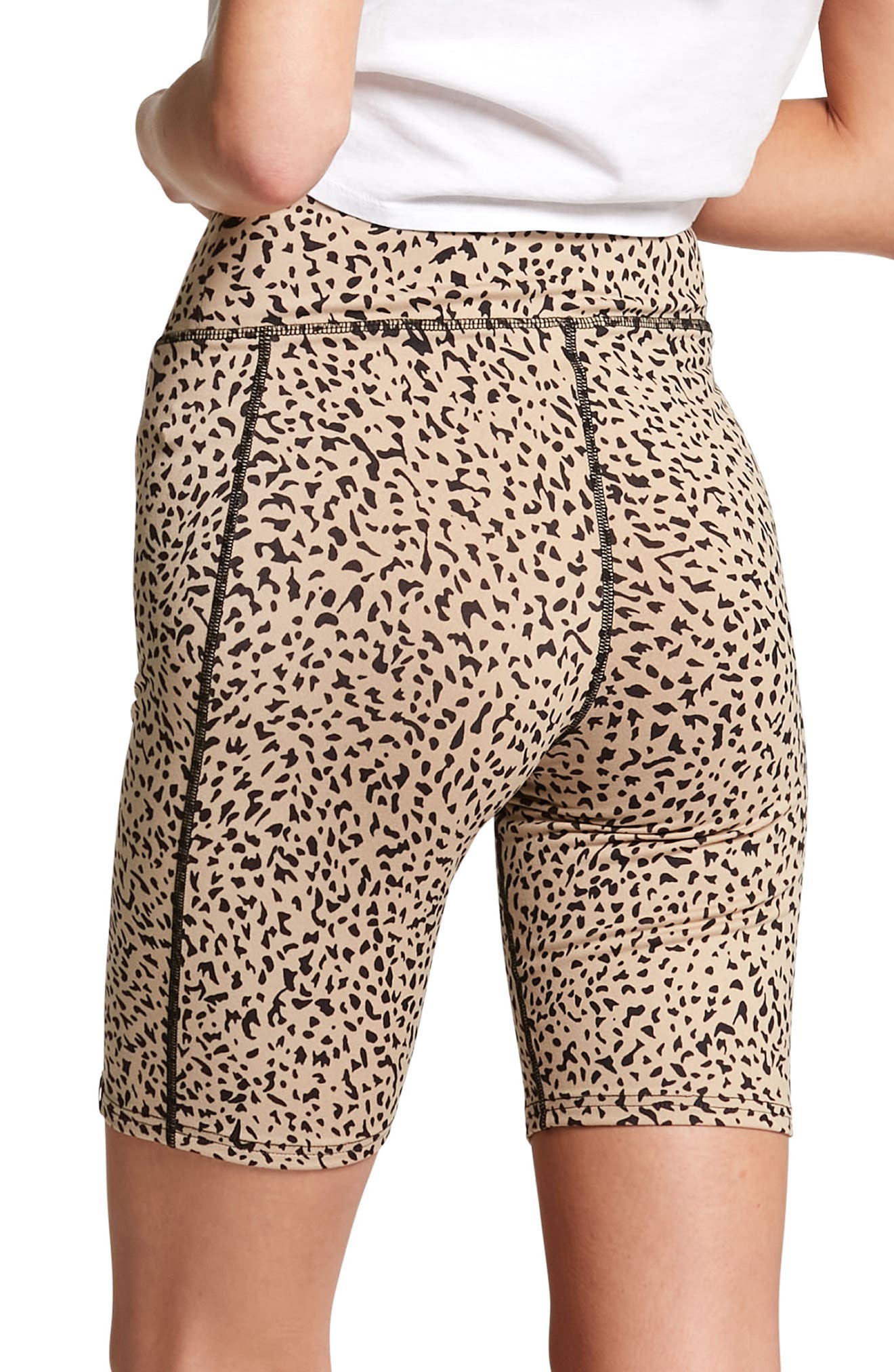 Volcom Lil High Waist Animal Print Bike Shorts (Women) | Nordstromrack