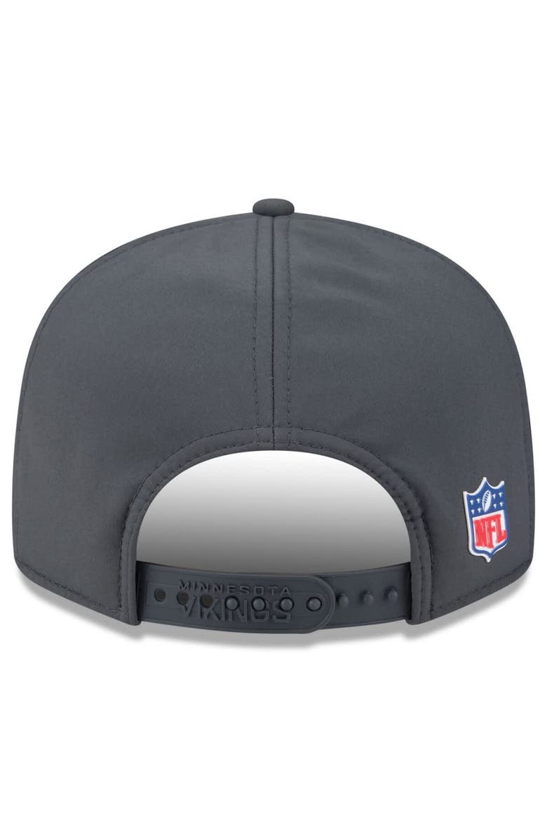 New Era Men's New Era Charcoal Minnesota Vikings 2025 Sideline Cold Weather Split Panel 9FIFTY Snapback Hat, Alternate, color, Charcoal