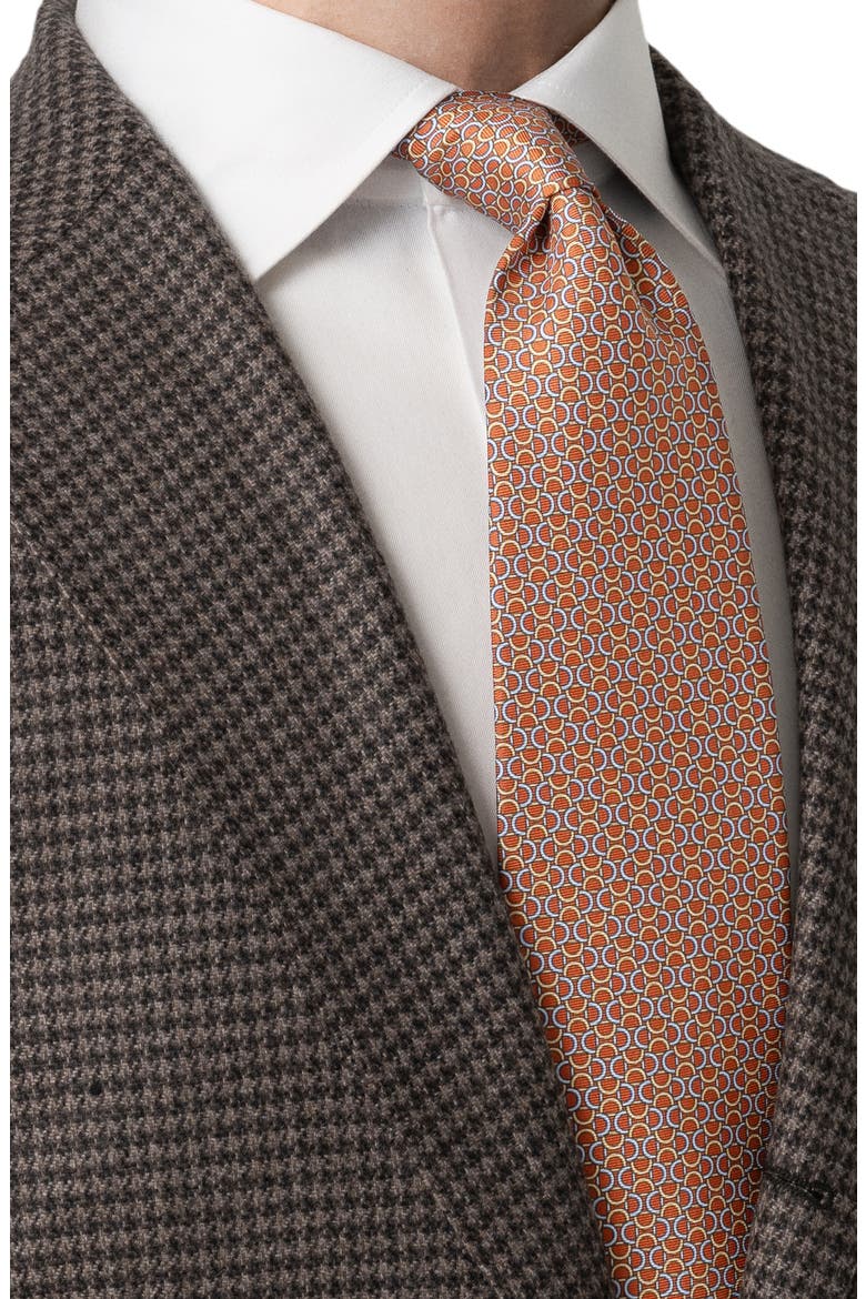 Printed Silk Tie, Alternate, color, MEDIUM ORANGE