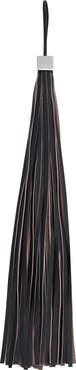 MANGO Leather Fringe Key Chain