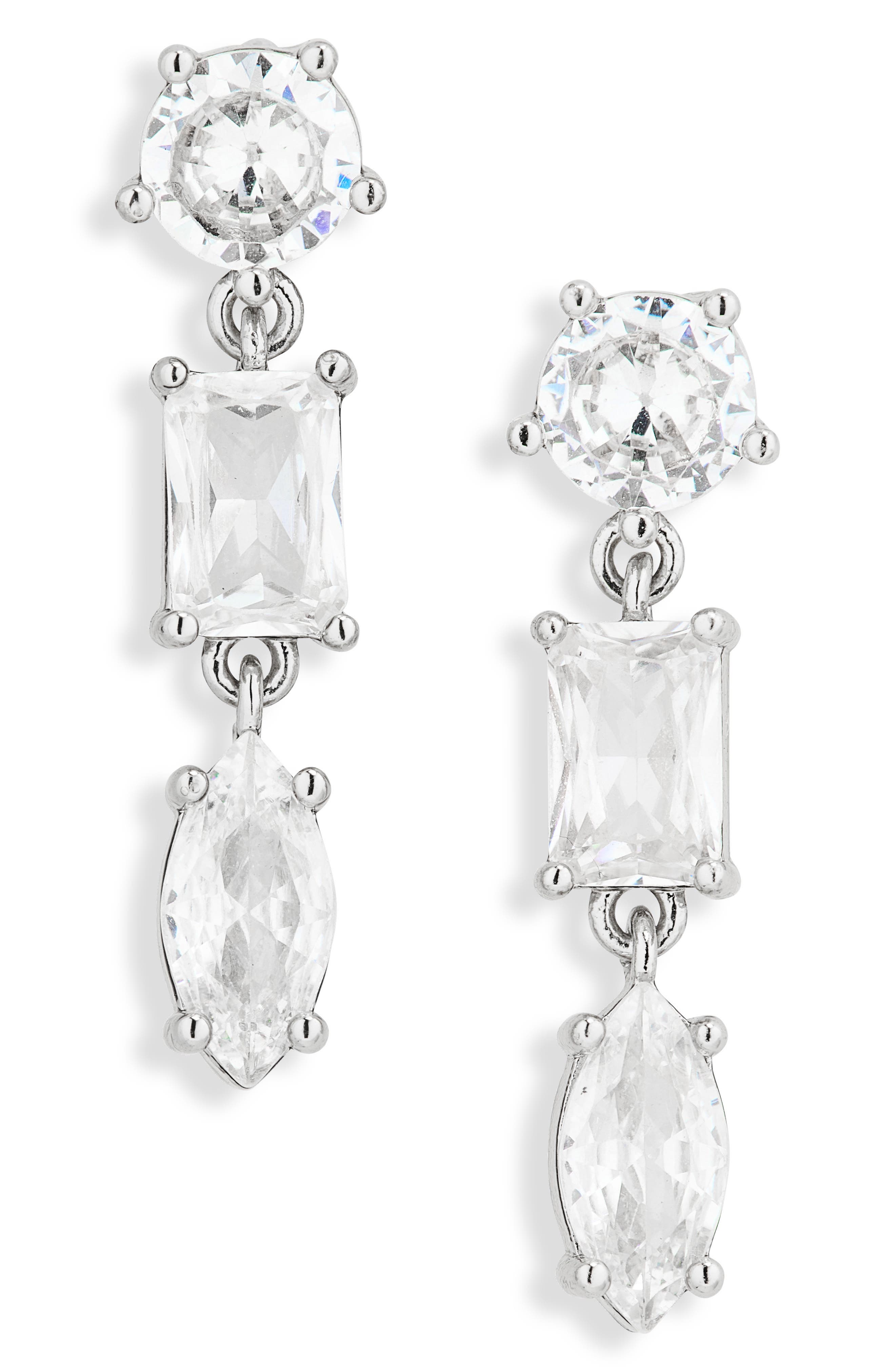 Cubic Zirconia Drop Earrings