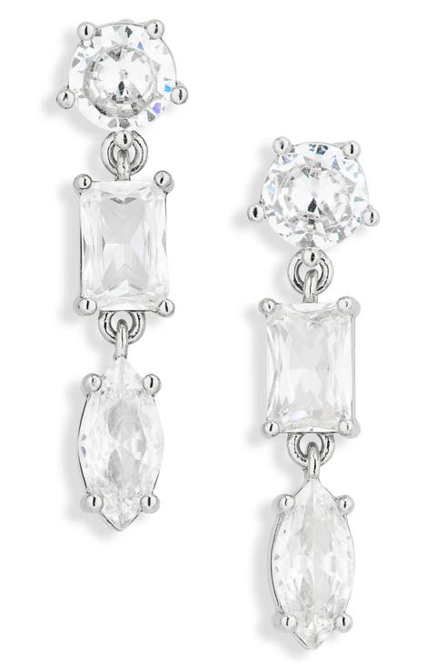 Cubic Zirconia Drop Earrings
