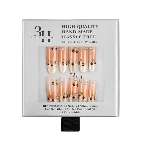 3h Nails Cherry Bloom Luxury Hand Made Press On Nails In Brown