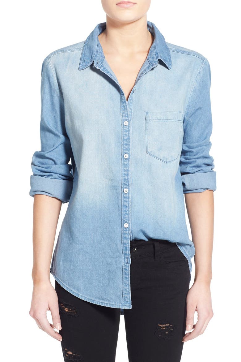 Cotton Chambray Shirt, Main, color, BOHO WASH