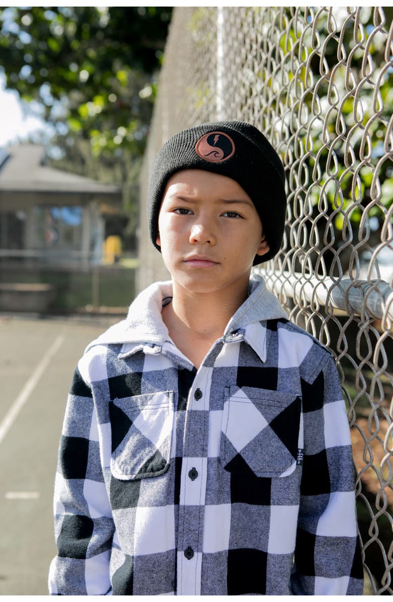 Feather 4 Arrow Kids' Upland Buffalo Plaid Cotton Hooded Shacket, Alternate, color,