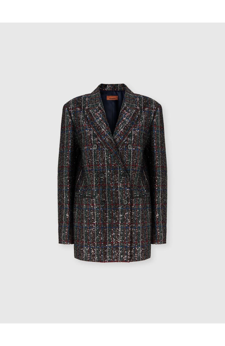 Missoni Double-breasted Blazer With Check Pattern, Main, color, Multicoloured