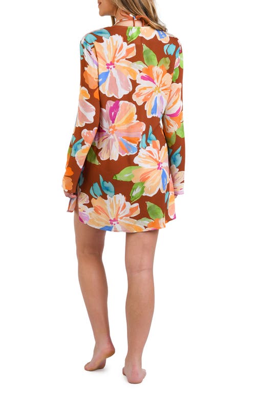 La Blanca Saharan Sands V-neck Tunic Coverup In Brown