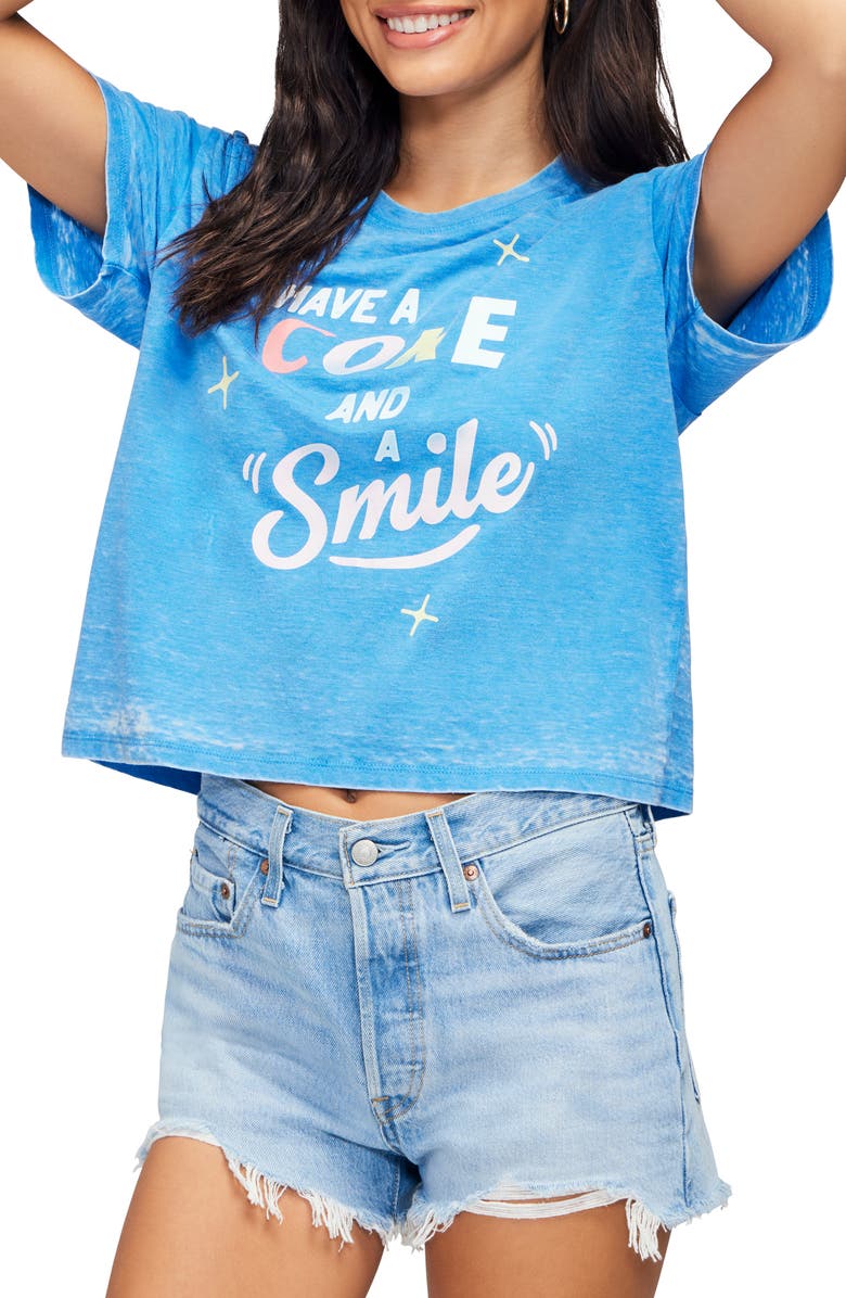 Wildfox Smile Graphic Tee, Main, color,