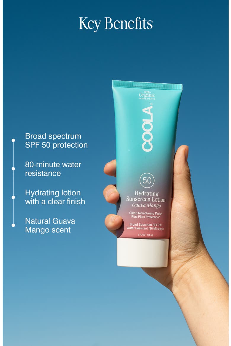 Suncare Guava Mango Classic Body Organic Sunscreen Lotion SPF 50, Alternate, color, NO COLOR