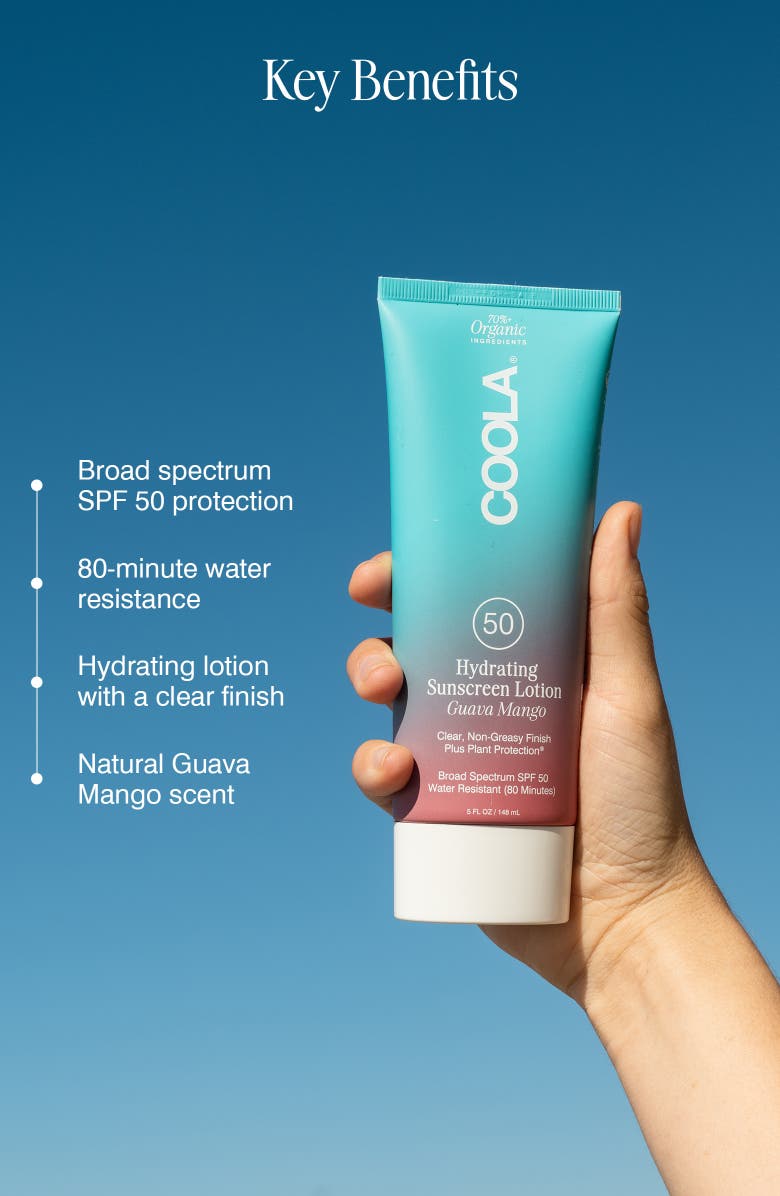 COOLA<sup>®</sup> Suncare Guava Mango Classic Body Organic Sunscreen Lotion SPF 50, Alternate, color, 