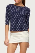 EDIKTED Lela Polka Dot T-Shirt