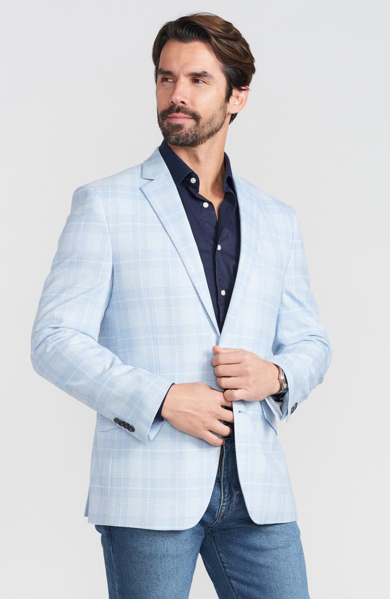 SAVILE ROW CO Plaid Sport Coat, Alternate, color, Blue