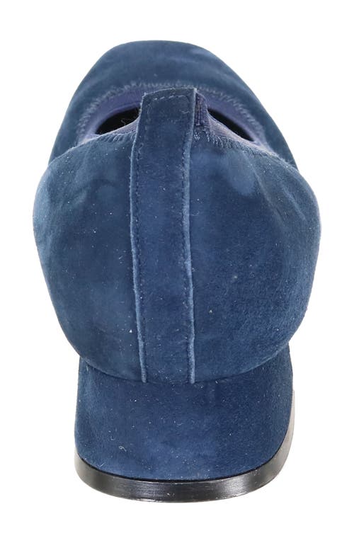 David Tate Fab Square Toe Pump In Blue