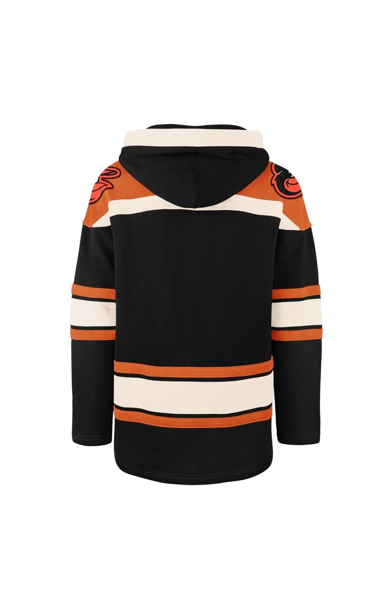 '47 Men's '47 Black Baltimore Orioles Superior Lacer Pullover Hoodie, Alternate, color, Black